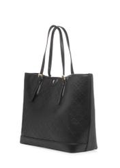 Black shopper bag with monogram TOREC-1181-9P(W26), diagonal product view on white background.