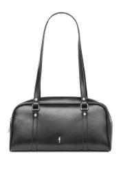 Black shoulder bag TOREC-1233-9G(W26), front product view on white background.