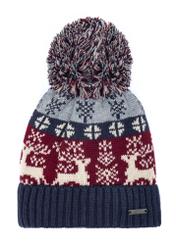 Men's winter hat in Norwegian pattern CZADT-0063A-15(Z 24)-02