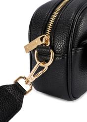 Small black women's handbag TOREC-1174-99(W26), close-up of the product detail on a white background.