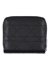 Medium women's wallet with stitching POREC-0442-9P(Z26), back view of the product on a white background.