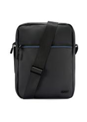 Black men's crossbody bag TORMN-0395-9J(W26) - front product view, on white background.