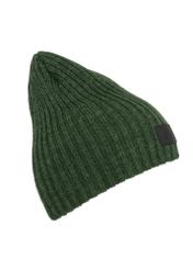 Green men's winter cap CZAMT-0011-54(Z23)-02