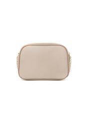 Small beige women's handbag TOREC-1164-1D(W26), product view from the back on a white background.