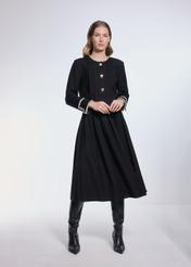 Black midi skirt SPCDT-0093-99(Z24)-03