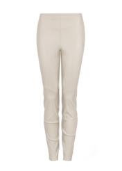 Beige leather leggings for women SPODS-0030-1379(W24)-04