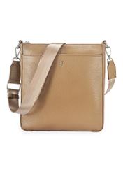 Dark beige women's shoulder bag TOREC-0708B-81(Z25), product view from the front on a white background.