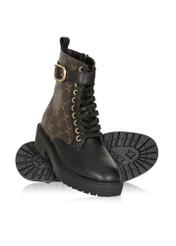 Women's leather ankle boots with decorative upper BUTYD-1125-09(Z24)-05