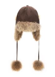 Women's hat with natural raccoon fur CZADF-0048-1I(Z26)