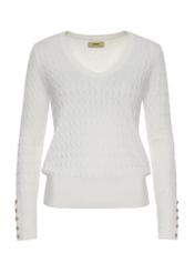 Cream women's sweater SWEDT-0212-12(Z24)-01