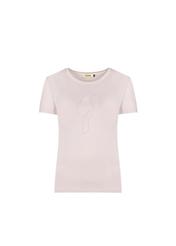 Morelowy T-shirt damski z wilgą TSHDT-0025-31(W19)-01