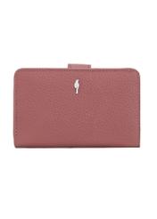 Medium leather pink women's wallet PORES-0896G-31(Z25), front product view on white background.