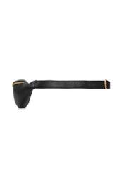 Women's leather black waist bag TORES-0970E-99(Z25) - side view of the product on a white background.
