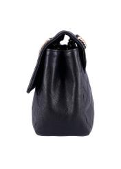 Elegant black women's shoulder bag TORES-1399-9P(Z26), side view of the product on a white background.