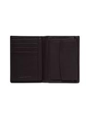 Men's brown leather wallet PORMS-0711-1H(Z26), product view inside on white background.
