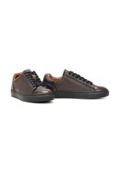 Brown men's leather shoes BUTYM-0519-1I(Z26), diagonal product view on white background.
