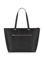 Black women's shopper bag TOREC-0953A-99(Z25), product view from the back on a white background.