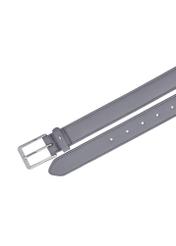 Graphite women's leather belt PASDS-0346-9D(Z26), top product view on white background.