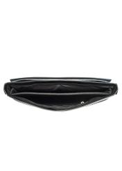 Black leather men's briefcase TORMS-0467-99(Z25) - top view of the product on a white background.