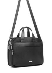 Black men's bag TORMN-0374-99(Z25), diagonal product view with detachable strap on white background.