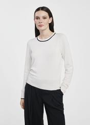 Cream women's sweater SWEDT-0230-12(W25)-02