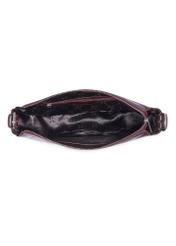 Small burgundy women's handbag TORES-1374-4D(Z26) - product view from above, on a white background.