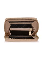 Beige leather women's wallet PORES-0832-81(W23)-04