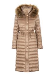 Women's warm jacket in beige color KURDT-0253-81(Z21)-04