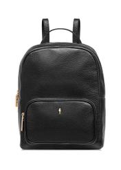 Black leather women's backpack TORES-1072C-99(W25)-01