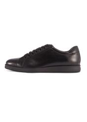 Black men's leather shoes BUTYM-0513-99(Z25) - side view of the product on a white background.