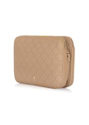 Beige women's handbag with monogram TOREC-0522B-82(Z23)-02