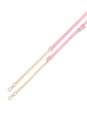 Pink heart-shaped handbag TOREC-1154-5B(W26), view of the detachable strap of the product, view on a white background.