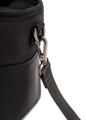 Black lunchbox bag TOREN-0346-99(W26) - close-up detail, on white background.