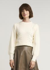 Cream women's sweater SWEDT-0168-12(Z22)-03