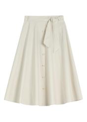 Beige midi skirt SPCDT-0123-1A(W26), front product view on white background.