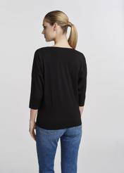 Black women's blouse BLUDT-0156-99(W25)-03