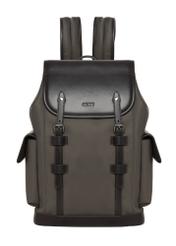 Men's khaki backpack TORMN-0436-8B(Z26), front product view on white background.