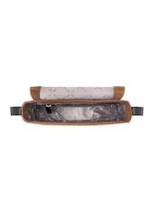 Brown suede women's messenger bag TORES-1168-88(Z25), product view inside on white background.