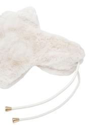 Cream women's earflap hat CZADF-0042-81(Z24)-04