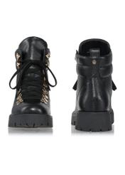 Black leather lace-up ankle boots for women BUTYD-1118-99(Z24)-06