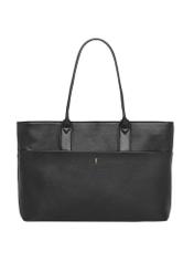 Women's leather handbag with laptop compartment TORES-1314-99(Z26), product view from the front on a white background.