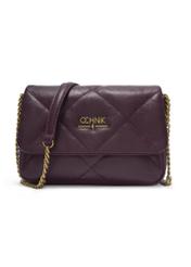 Small burgundy leather women's handbag TORES-1364-4D(Z26), front product view on a light background.