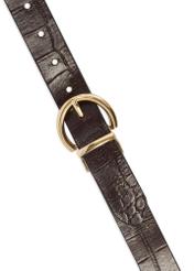 Two-sided burgundy and black women's belt PASDS-0175B-15(Z25)