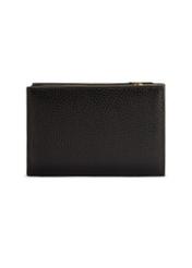 Medium black women's wallet with RFID protection PORES-0823RFID-99(Z25), product view from the back on a white background.