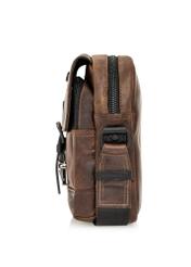 Brown leather men's bag with flap TORMS-0105B-79(Z24)-04