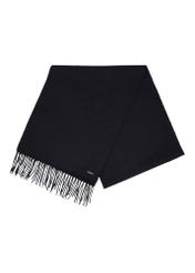 Men's woolen black scarf SZAMT-0034-99(Z25), front view of the folded product on a white background.