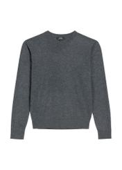 Graphite wool men's sweater SWEMT-0200-9D(Z26) - front product view, on a white background.