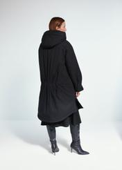 Black winter jacket with hood KURDT-0463-99(Z24)-04