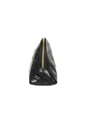 Black croc-effect toiletry bag TORES-1322-99(Z26), side view on a white background.