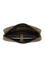 Men's khaki leather bag TORMS-0321-51(W23)-05